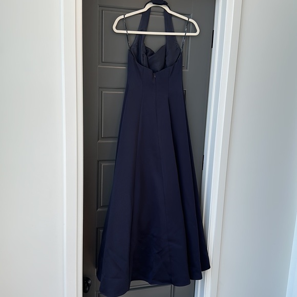 LORI ANN Navy A Line Ball Gown With Shawl - Picture 3 of 5